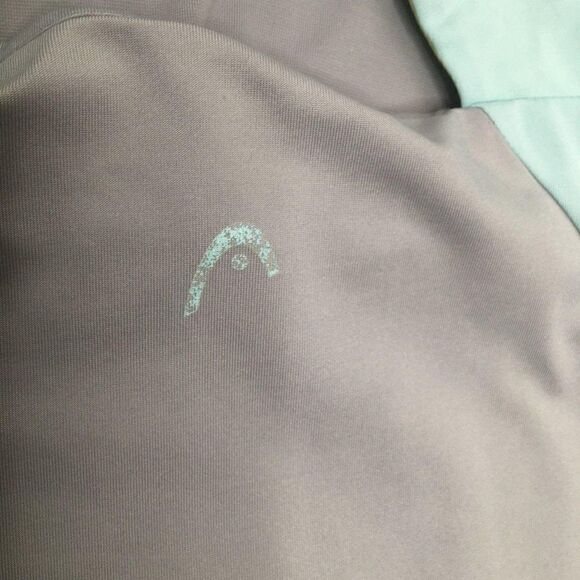 Athletic cross back top in light gray color and straps light blue/light green. S - Picture 4 of 5